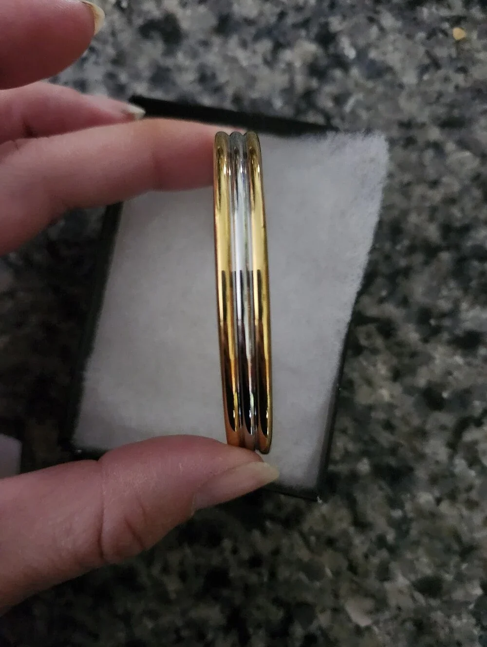 24k Gold Ecetroplated Copper Therapeutic Magnetic Therapy Two Tone Cuff Bracelet